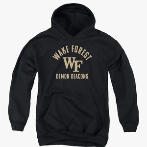 Wake Forest Hoodie Black, Boys Size Medium NWT